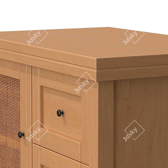 Classic Pine Gabin Dresser, 72x97x45 cm 3D model image 5