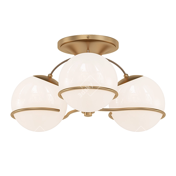 Sleek Modern ceiling Light 3D model image 1