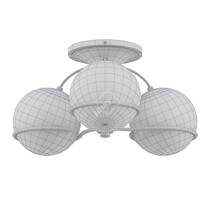 Sleek Modern ceiling Light 3D model image 2