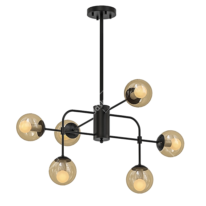  Modern Orb Glass Chandelier 3D model image 1