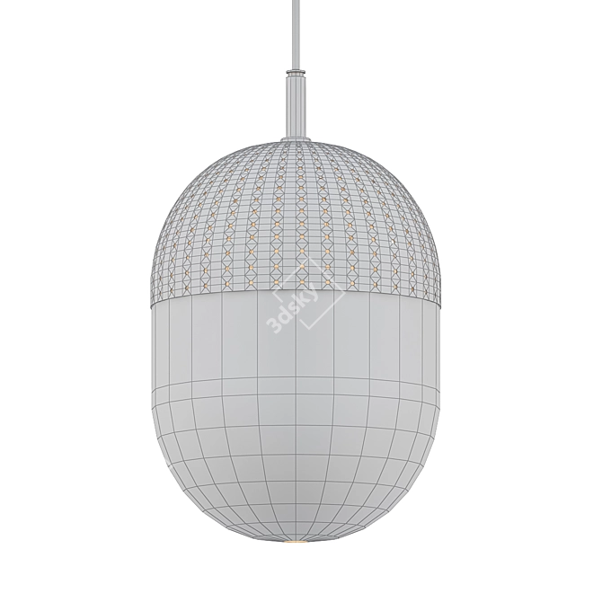 Scandinavian Woud Dot Pendant Medium 3D model image 2