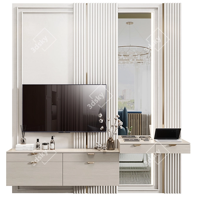 Modern TV Wall Unit 11 3D model image 1