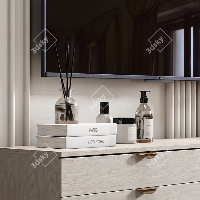 Modern TV Wall Unit 11 3D model image 4