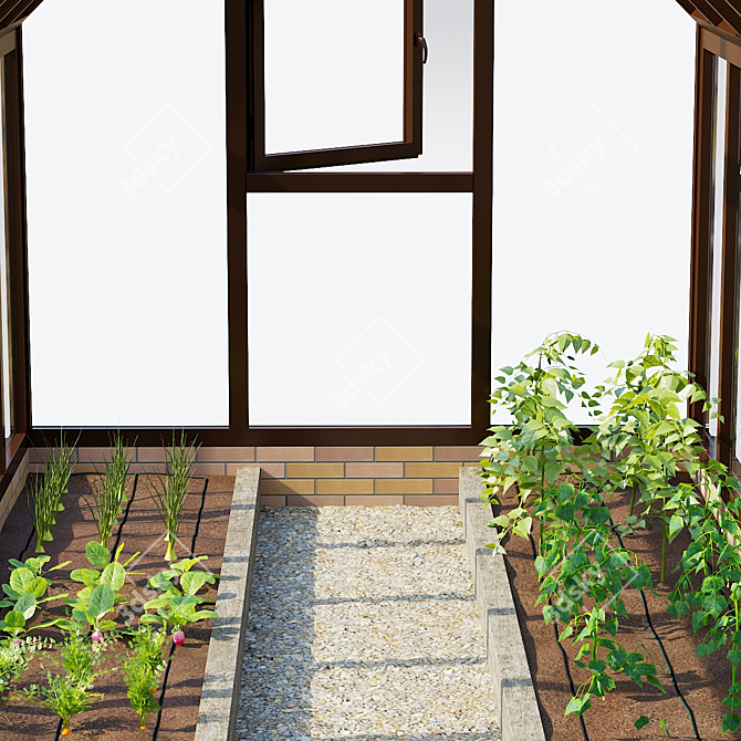 Kitchen Garden Greenhouse Set-5 3D model image 5