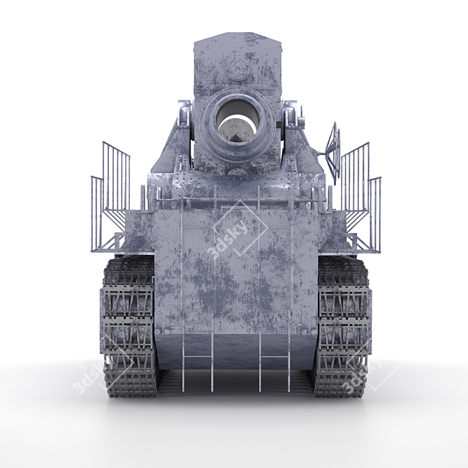 WWII "Carl" Self-Propelled Mortar 3D model image 3