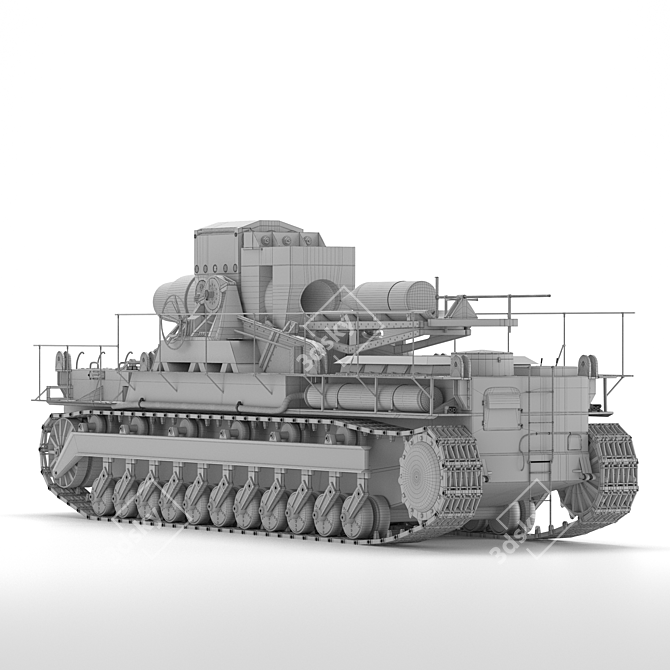 WWII "Carl" Self-Propelled Mortar 3D model image 5