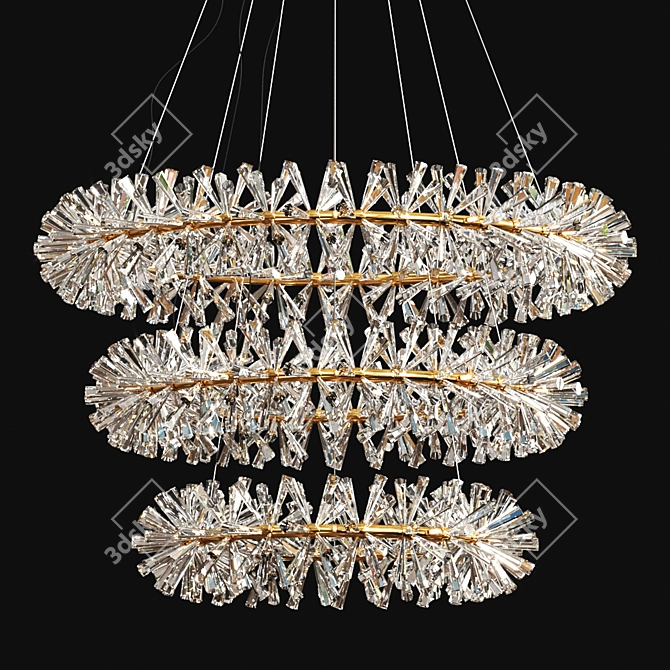 Sleek Beatrix Metal Glass Lamps 3D model image 2