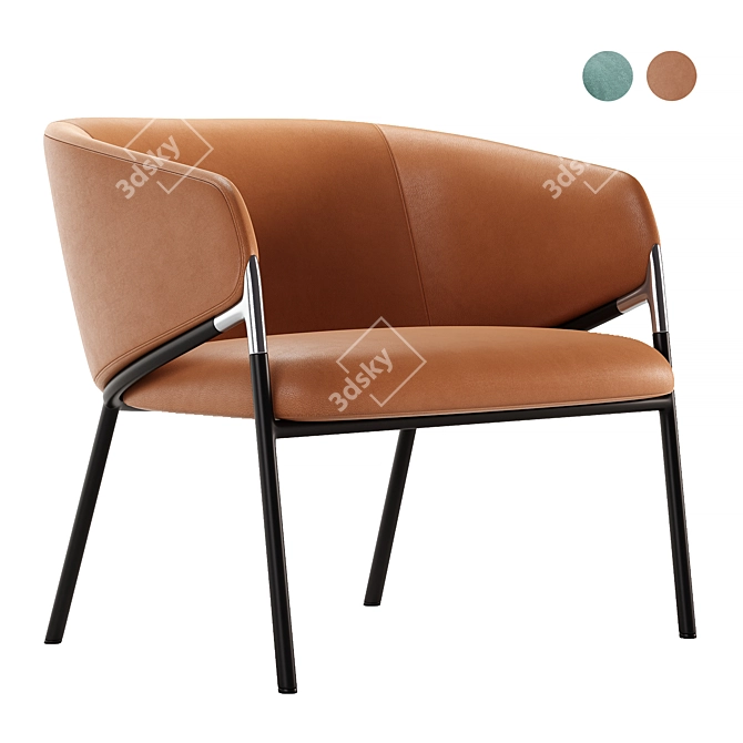 Modern Hammer Armchair 3D Model 3D model image 1