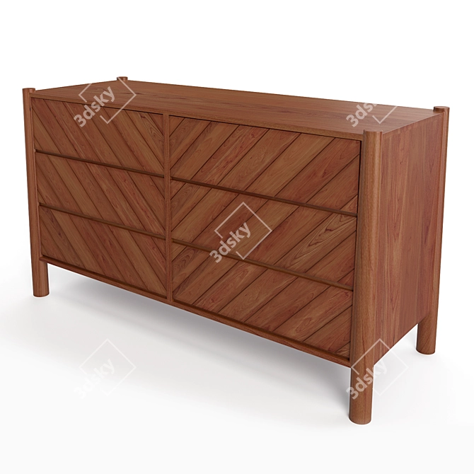 Urban Outfitters Clara Dresser 3D model image 1