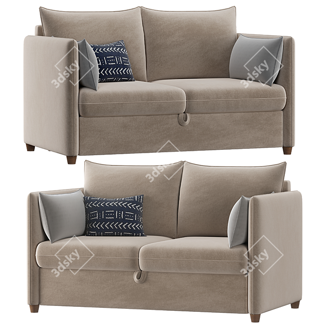 Modern Modular Mons Wagon Sofa 3D model image 1