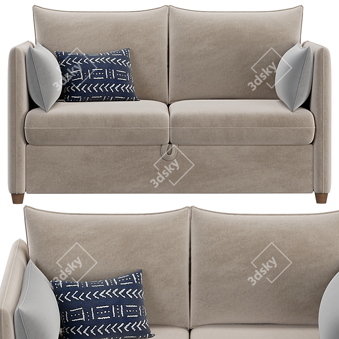 Modern Modular Mons Wagon Sofa 3D model image 2