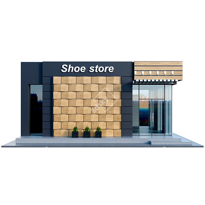 Modern Shoe Store Model 3D model image 2