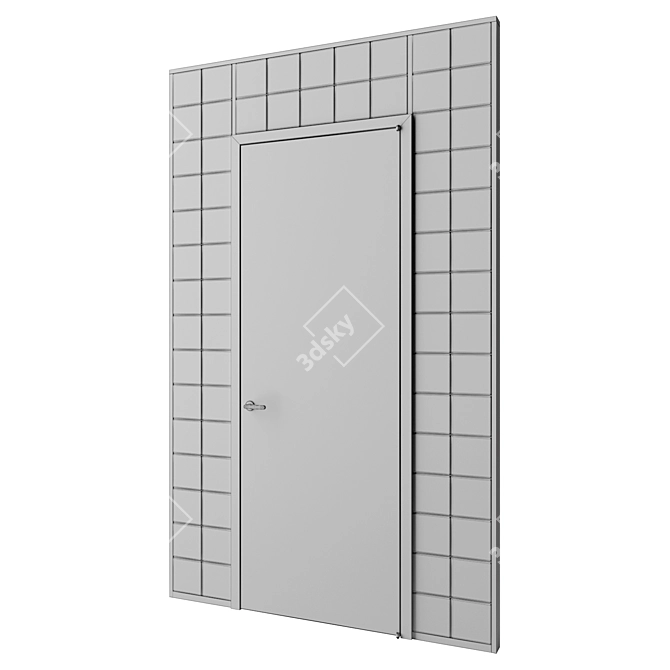 Glass Block Entry Door Aladin 3D model image 4