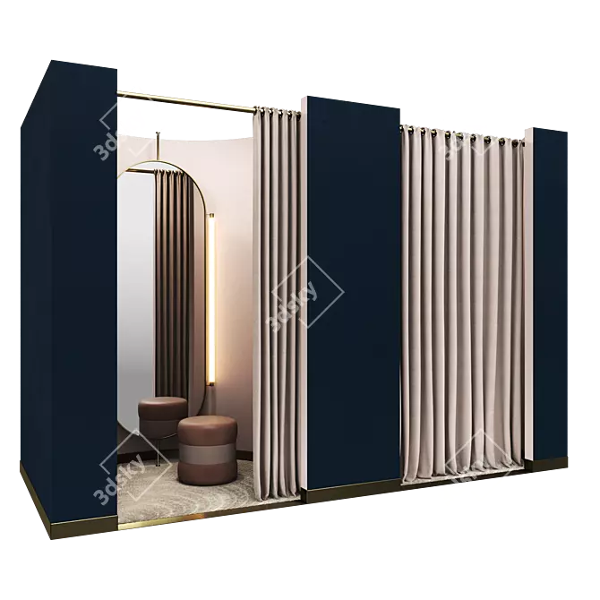 Clothing Store Fitting Room\Module 3D model image 1