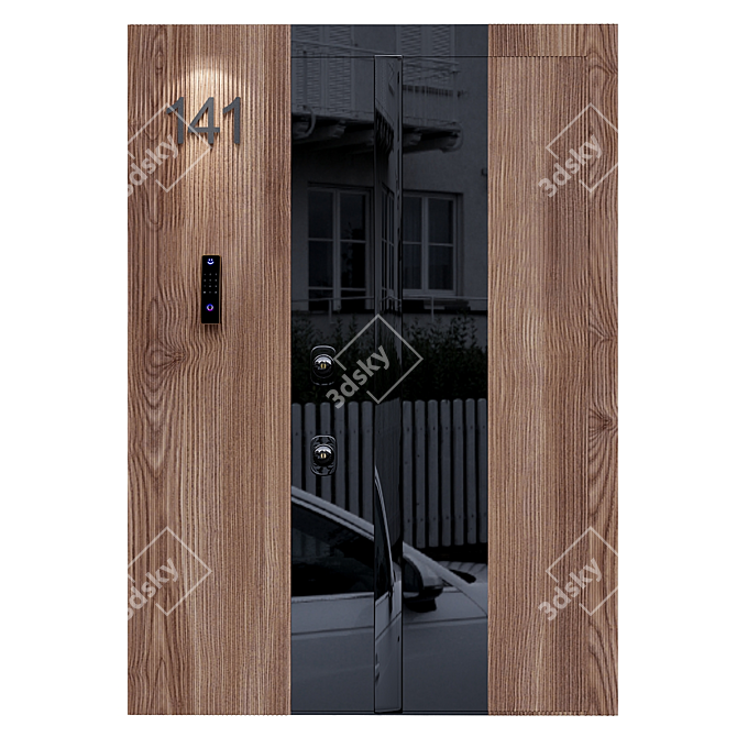 Sleek Modern Door Design 3D model image 1