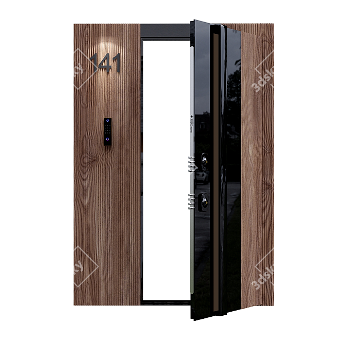 Sleek Modern Door Design 3D model image 2