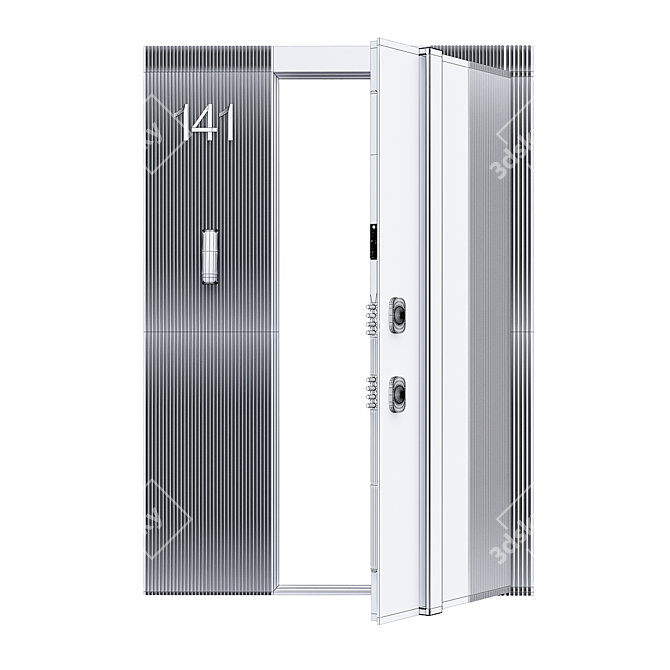 Sleek Modern Door Design 3D model image 3