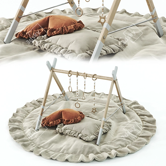 Interactive Baby Play Gym Mat 3D model image 1