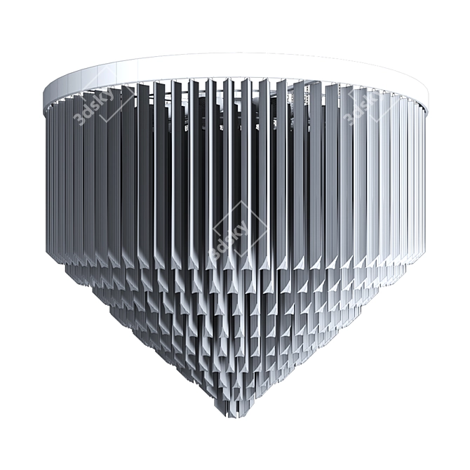 Retro Murano Ceiling Light Fixture 3D model image 3