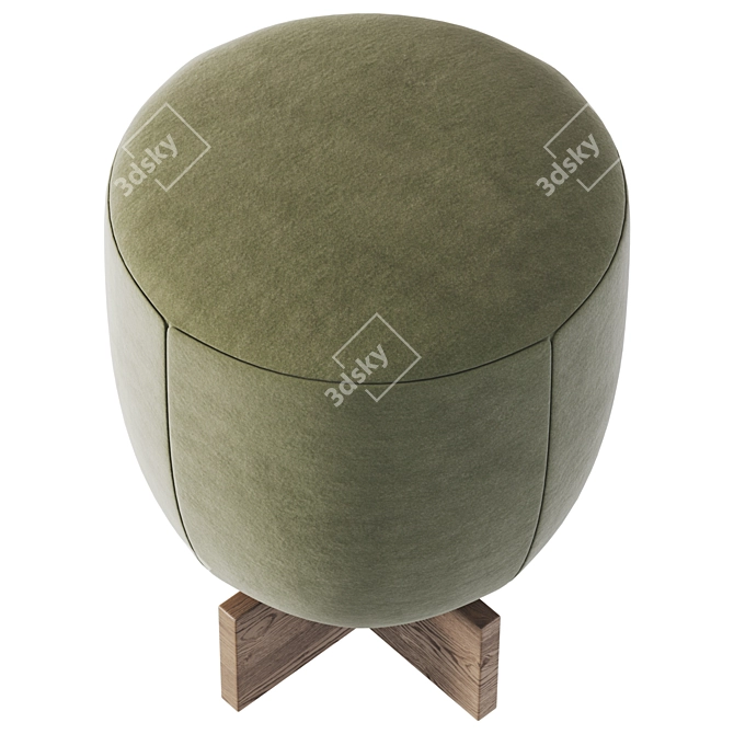 Flannel Ottoman Pinch by Corner Design 3D model image 2