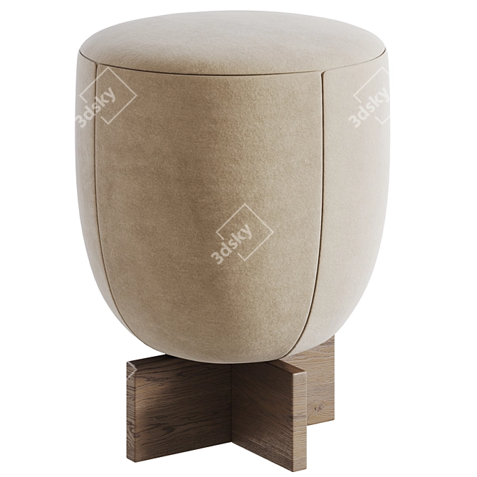 Flannel Ottoman Pinch by Corner Design 3D model image 3