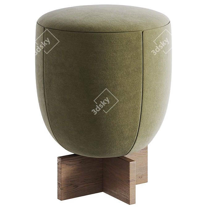 Flannel Ottoman Pinch by Corner Design 3D model image 5