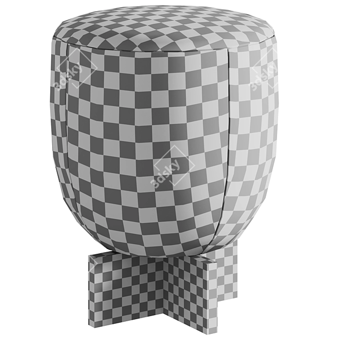 Flannel Ottoman Pinch by Corner Design 3D model image 6