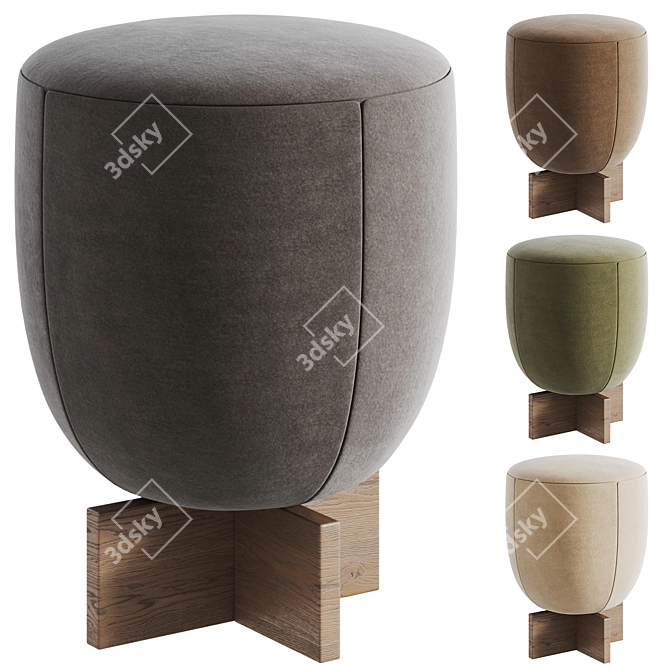 Flannel Ottoman Pinch by Corner Design 3D model image 8