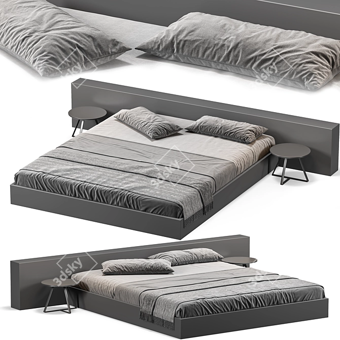 Scandinavi Modern Bed 3D Model 3D model image 1