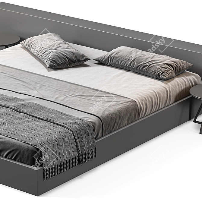 Scandinavi Modern Bed 3D Model 3D model image 4