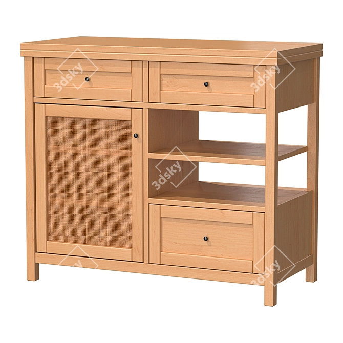 Vintage Scandinavian Buffet Gabin Furniture 3D model image 1