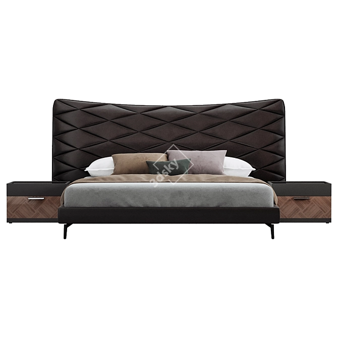 Enza Home DORIAN Kasa Bed 3D model image 3