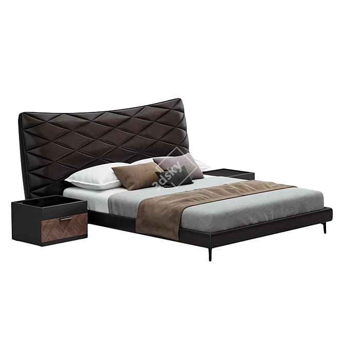 Enza Home DORIAN Kasa Bed 3D model image 4