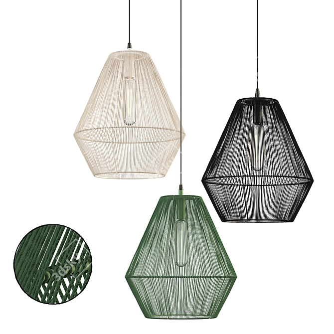 Scandinavian Style Ceiling Light 3D model image 1