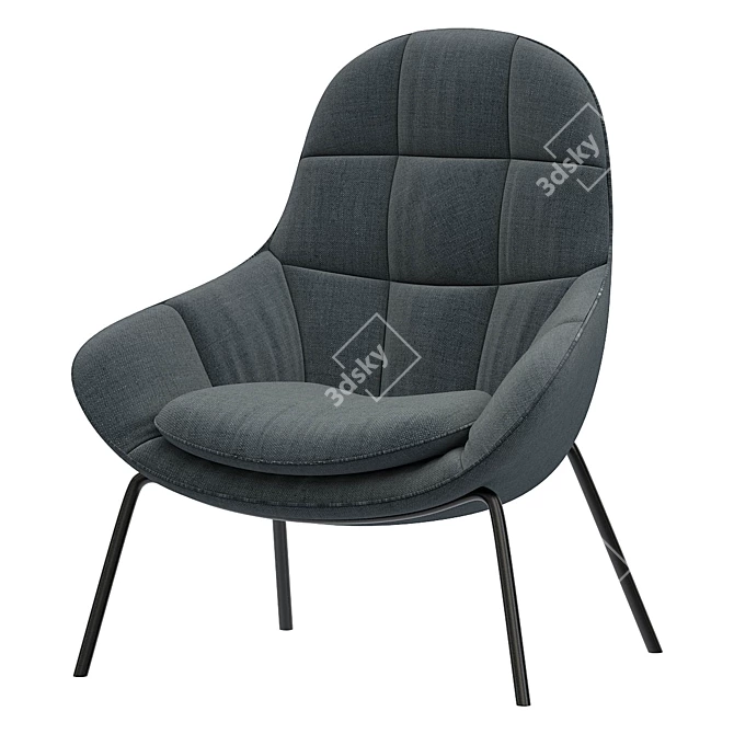 Modern Mango Lounge Chair 3D model image 1