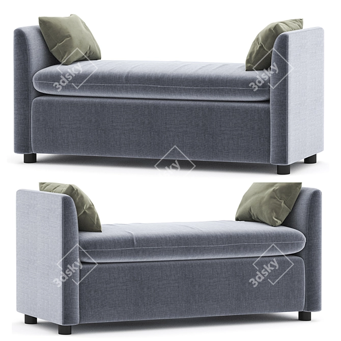 Royal Retreat Bench Seat 3D model image 1