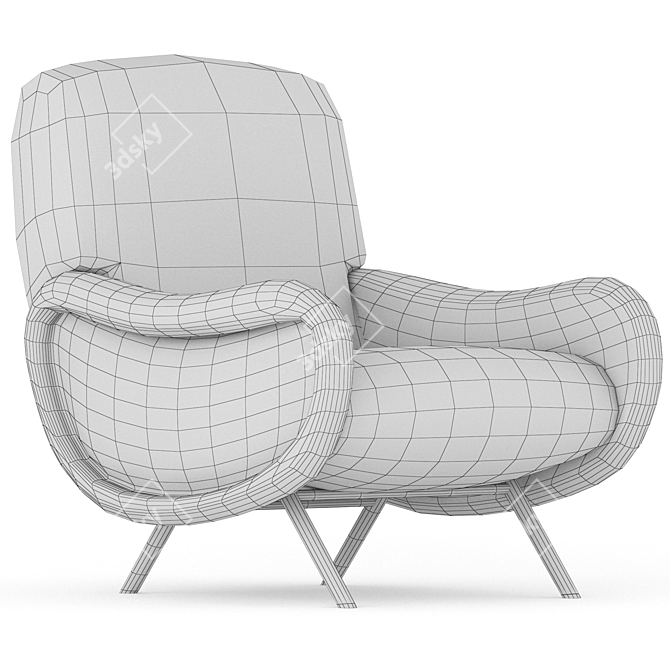 Elegant Cassina 720 Lady Armchair 3D model image 5