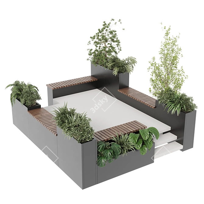 Roof Garden Furniture Set Max 3D model image 2