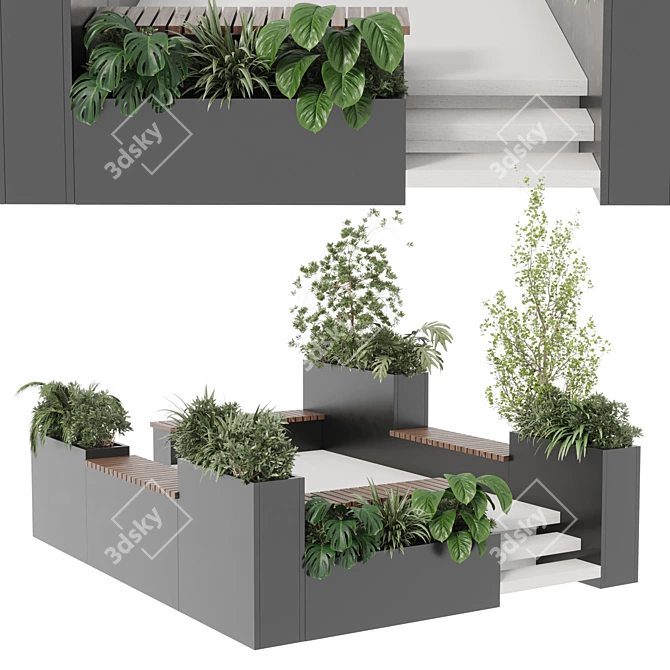 Roof Garden Furniture Set Max 3D model image 3