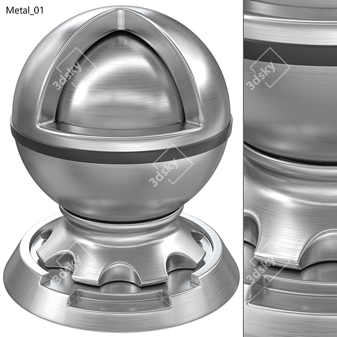 Metal Set 3D Textures Pack 3D model image 3