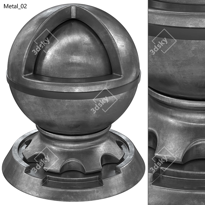 Metal Set 3D Textures Pack 3D model image 4