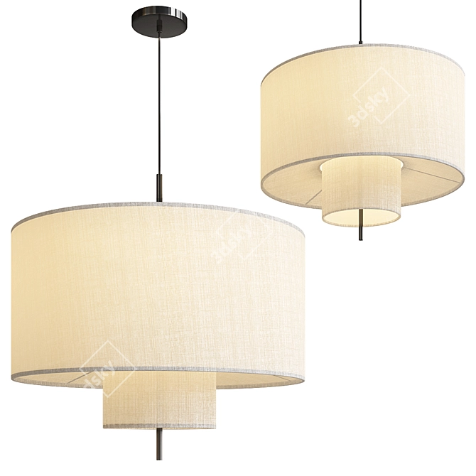 Contemporary Margin Pendant Lamp 3D model image 1