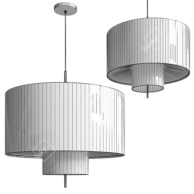 Contemporary Margin Pendant Lamp 3D model image 2