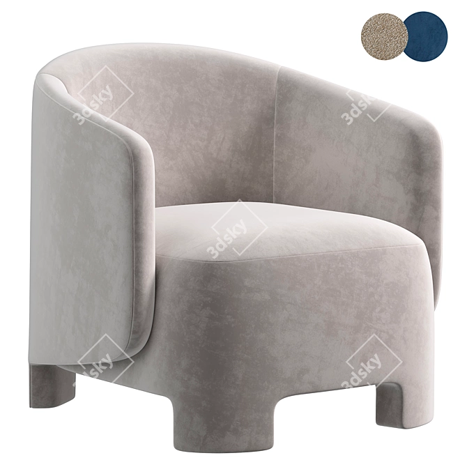 Contemporary TARU Armchair Design 3D model image 3