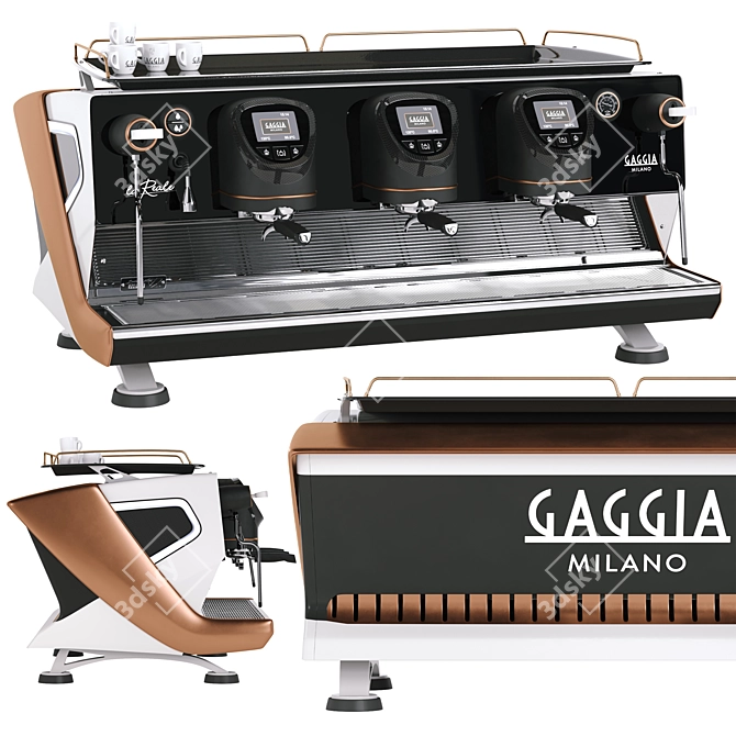 Gaggia La Reale 3-Group Machine 3D model image 1