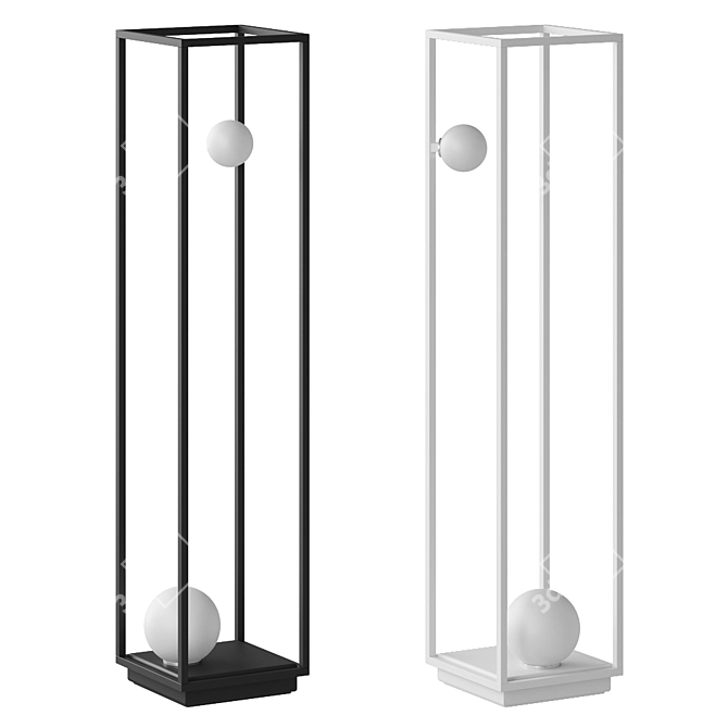 Modern Karman Abachina Floor Lamp 3D model image 2