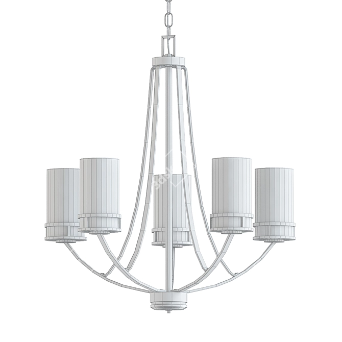 Robie Midnight Black Chandelier In 3 Formats 3D model image 2