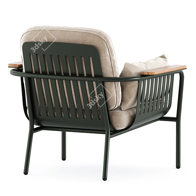  Contemporary Outdoor Armchair: Capa Lounge 3D model image 7