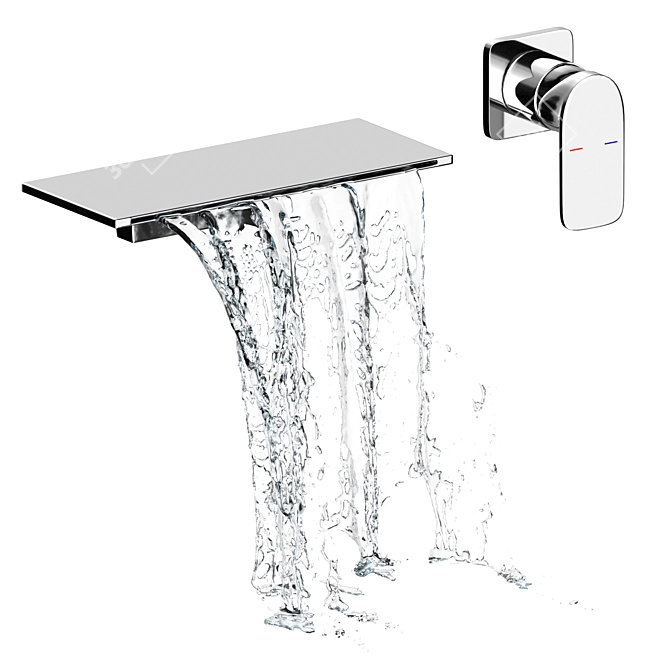  Bathroom Wall Mount Faucet 3D model image 2