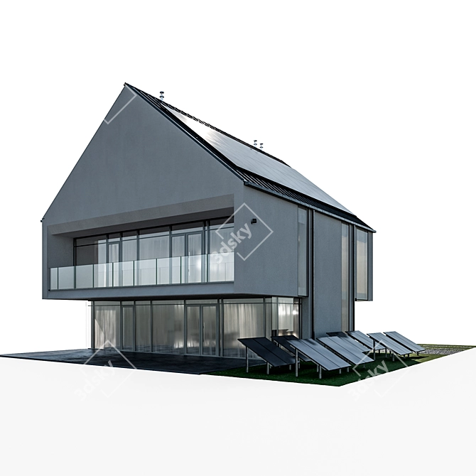 Modern 3D Model House Set 3D model image 3